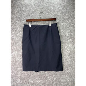 Michael Michael Kors Skirt Womens 8 Navy Wool Blend Lined Pencil Career